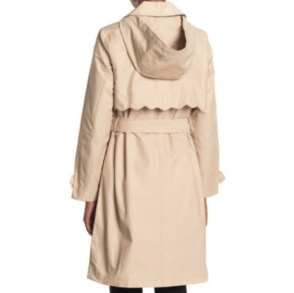 NWT KATE SPADE| Scalloped Belted Rain Trench Coat - Picture 5 of 8